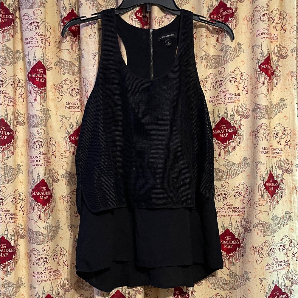 Banana Republic Black Layered Tank Top